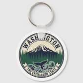 Vintage Washington State embleem Sleutelhanger (Voorkant)