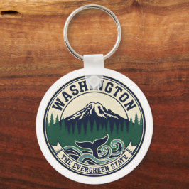 Vintage Washington State embleem Sleutelhanger