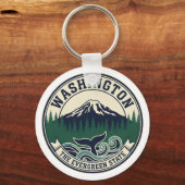 Vintage Washington State embleem Sleutelhanger (Voorkant)