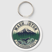Vintage Washington State embleem Sleutelhanger (Achterkant)