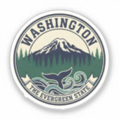 Vintage Washington State embleem Sticker (Voorkant)