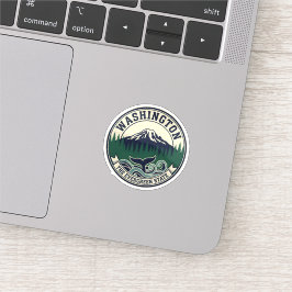 Vintage Washington State embleem Sticker