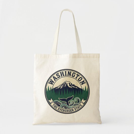 Vintage Washington State Emblem  Tote Bag (Voorkant)