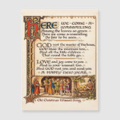 Vintage Wassail Lied Verluchte Manuscript Kunst (Voorkant)