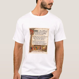 Vintage Wassail Lied Verluchte Manuscript Kunst T-shirt