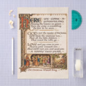 Vintage Wassail Lied Verluchte Manuscript Kunst Tissuepapier (Craft)