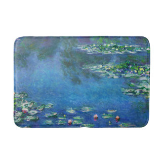 Vintage Water Lilies by Claude Monet Badmat