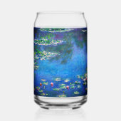 Vintage Water Lilies by Claude Monet Blikvorm Glas (Achterkant)