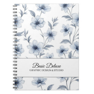 Vintage Watercolor Bloemen Spiraal Foto Notitieboe Notitieboek
