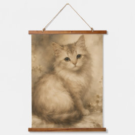 Vintage Watercolor Kitten Wandtapijt Hangend Wandkleed