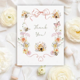 Vintage Watercolor Moeders te Worden Baby Shower Bedankkaart
