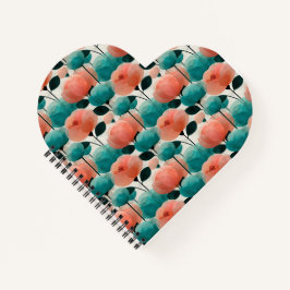 Vintage Watercolor Pink and Green Floral Notitieboek