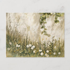 Vintage Watercolor Summer Garden Briefkaart