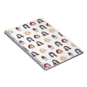 Vintage Watercolour Pin up Notebook Notitieboek (Rechterzijde)