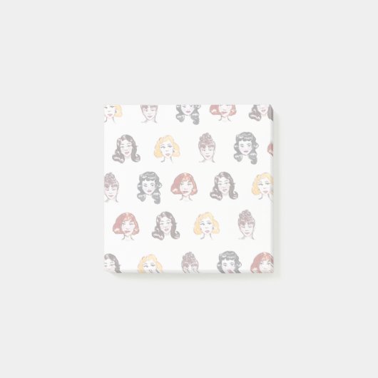 Vintage Watercolour Pinup Sticky Notes (Voorkant)