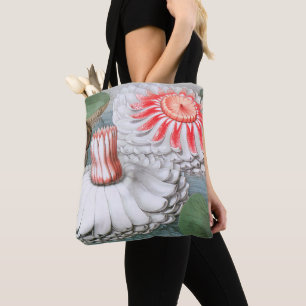Vintage waterlelie bloemen, waterlelies in een vij tote bag
