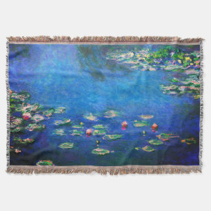 Vintage Waterlelies door Claude Monet Deken
