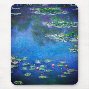 Vintage Waterlelies door Claude Monet Muismat