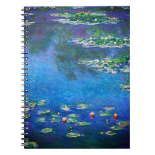 Vintage Waterlelies door Claude Monet Notitieboek
