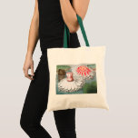 Vintage Waterlily Flowers, Waterlilies in a Pond Tote Bag<br><div class="desc">Vintage illustration botanical nature design featuring pink and white waterlily flowers floating in a pond.</div>