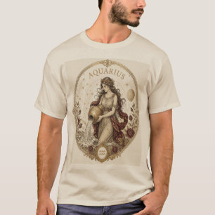 Vintage Waterman Dierenriem Waterdrager Kunst T-shirt