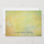 Vintage Waterverf achtergrond bruiloft Kaart (Achterkant)