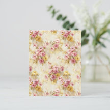 Vintage Waterverf Bloemmotief Scrapbook Papier