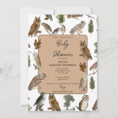 Vintage Waterverf bosvogel Baby shower Kaart (Voorkant)