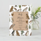 Vintage Waterverf bosvogel Baby shower Kaart (Staand voorkant)