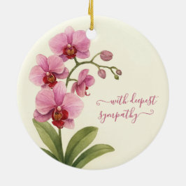 Vintage Waterverf Condoleance Keramisch Ornament