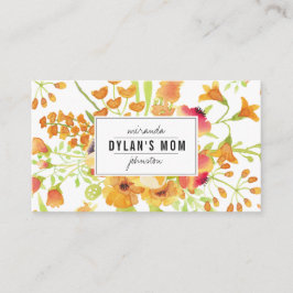 vintage waterverf contactkaartje