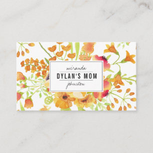 vintage waterverf contactkaartje