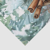 Vintage Waterverf Decoupage Kerstsneeuwman Tissuepapier (Detail)