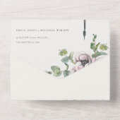 Vintage Waterverf Eiffeltoren All In One Uitnodiging (Achterkant)