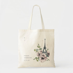 Vintage Waterverf Eiffeltoren Tote Bag