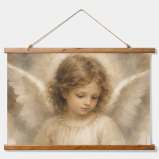 Vintage waterverf engel wandtapijt hangend wandkleed