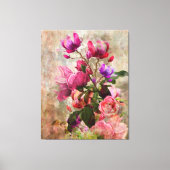 Vintage Waterverf Floral Canvas (Voorkant)