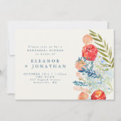 Vintage Waterverf Floral Garden repetitie Kaart (Voorkant)