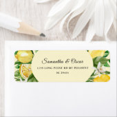 Vintage Waterverf Gele Lemons Lijst Etiket (Insitu)