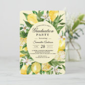 Vintage Waterverf Gele Lemons Lijst Kaart (Staand voorkant)