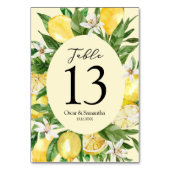 Vintage Waterverf Gele Lemons Lijst Kaart (Voorkant)