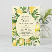 Vintage Waterverf Gele Lemons Lijst Kaart (Staand voorkant)