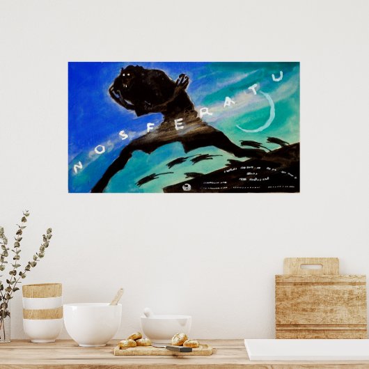 Vintage Waterverf Nosferatu Poster (Keuken)