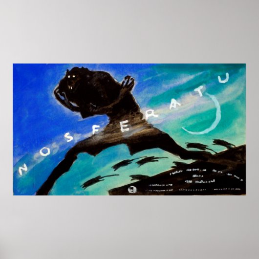 Vintage Waterverf Nosferatu Poster (Voorkant)