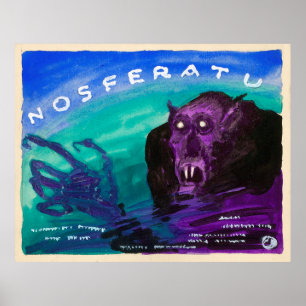 Vintage Waterverf Nosferatu Poster