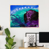 Vintage Waterverf Nosferatu Poster (Thuiskantoor)