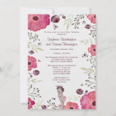 Vintage Waterverf Poppies Baby shower Kaart (Achterkant)