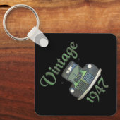 Vintage Waterverf Sleutelhanger vrachtwagen 1947 (Voorkant)
