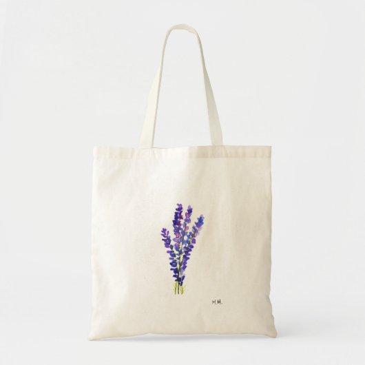 Vintage waterverf van lavender kruiden tuinkeuken tote bag (Voorkant)