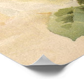 Vintage Waterverf Victoriaans Roos Poster (Hoek)